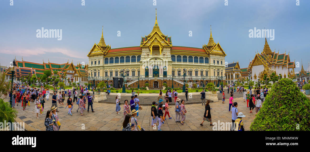 Panorama der Grand Palace in Bangkok. Stockfoto