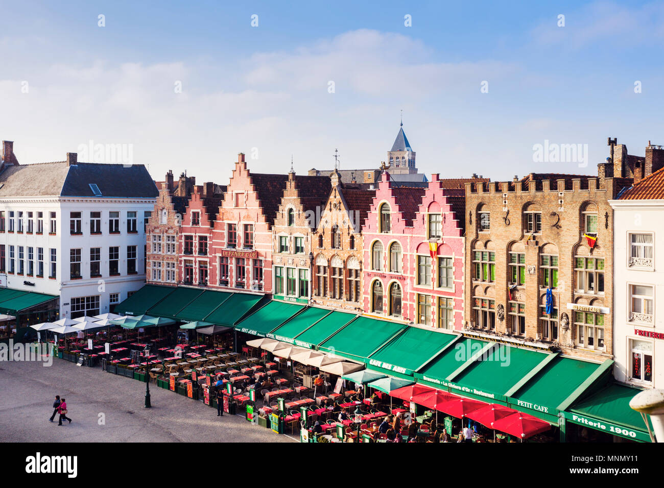 Belgien, Flämische Region, alte Stadthäuser in Brügge Stockfoto