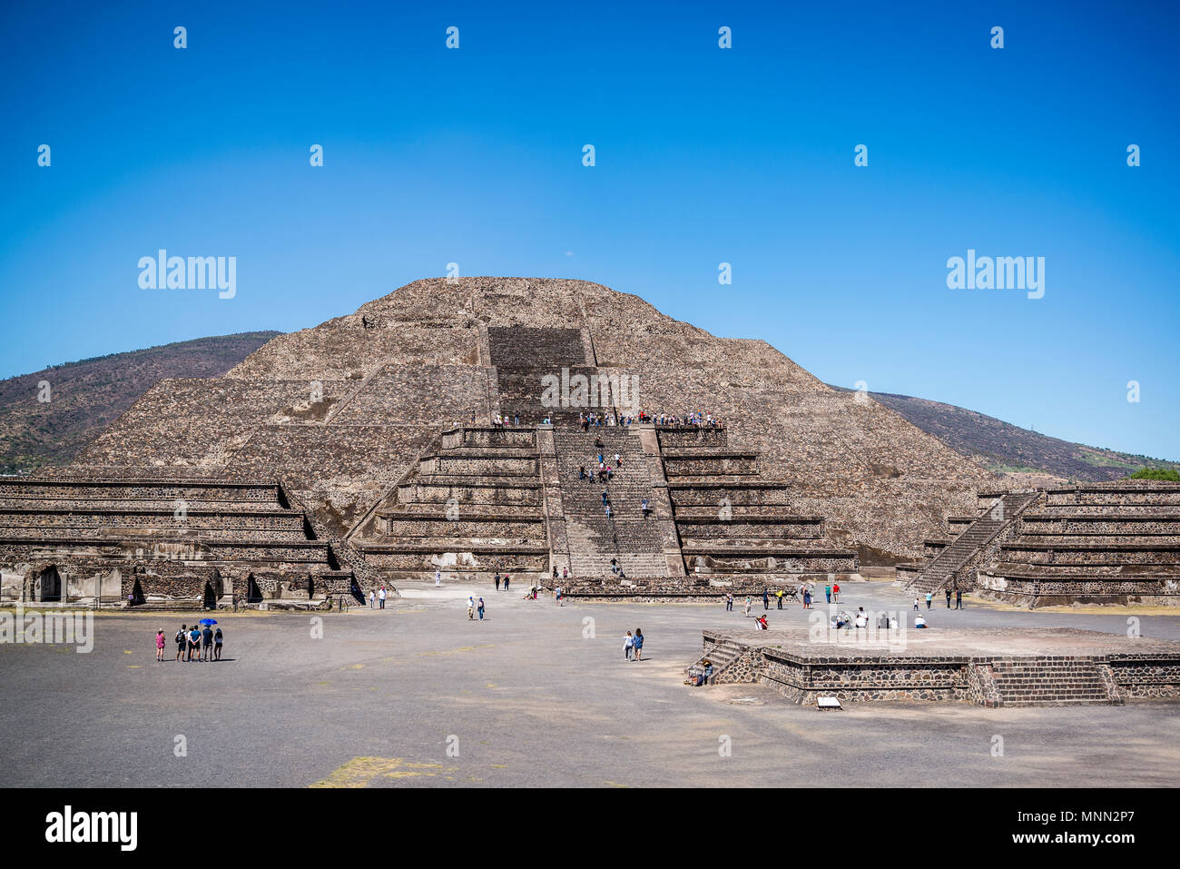 Pyramide des Mondes. Teotihuacan, ehemaliger präkolumbischen Stadt und eine archäologische Komplex nordöstlich von Mexiko-Stadt, Mexiko Stockfoto