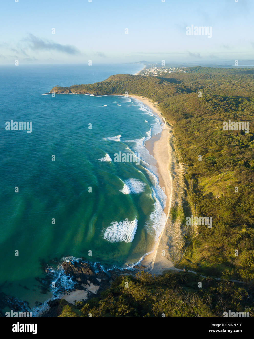 Sonnenaufgang über Alexandria Bay, Noosa National Park, Noosa Heads, Sunshine Coast, Queensland, Australien Stockfoto