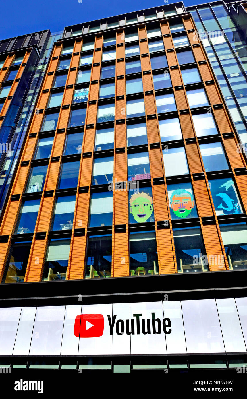 YouTube Studio-Zentrale in London, King's Cross, London, England, UK. Stockfoto