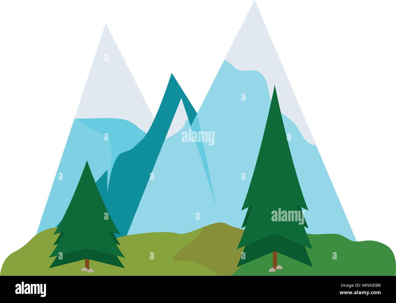 Abstrakte niedliche Landschaft Stock Vektor