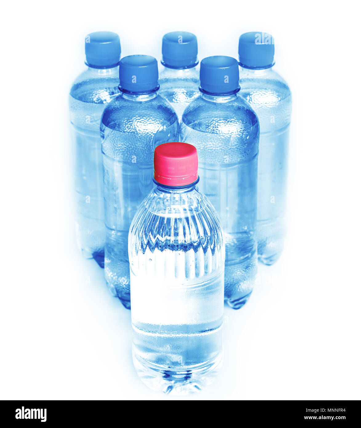 KunststoffFlaschen mit Trinkwasser Stockfotografie Alamy