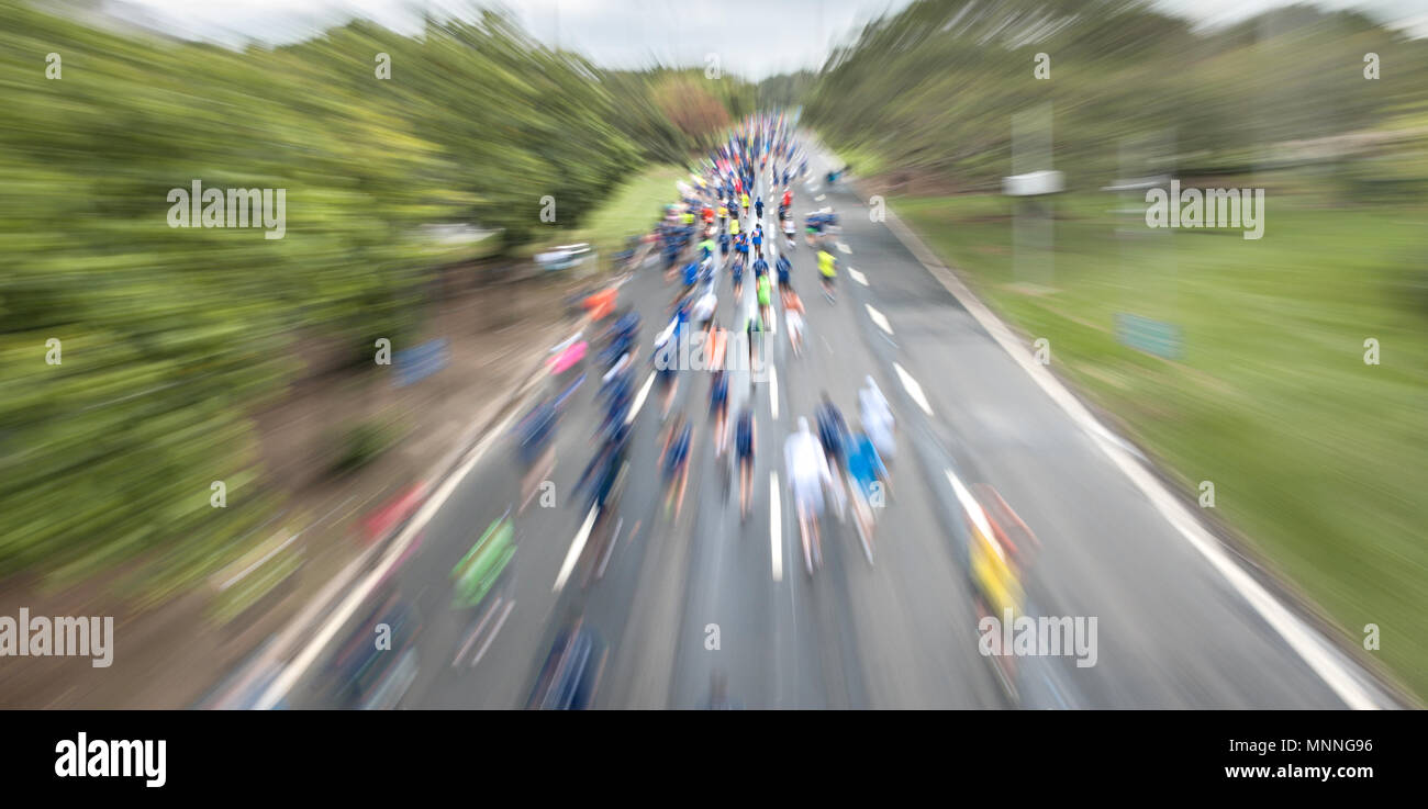 Motiviert Marathonläufer Stockfoto