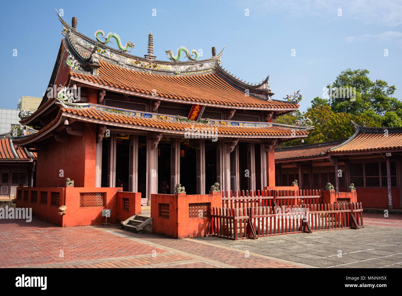 Blick auf Taiwan konfuzianischen Tempel in Mahebourg Stockfoto