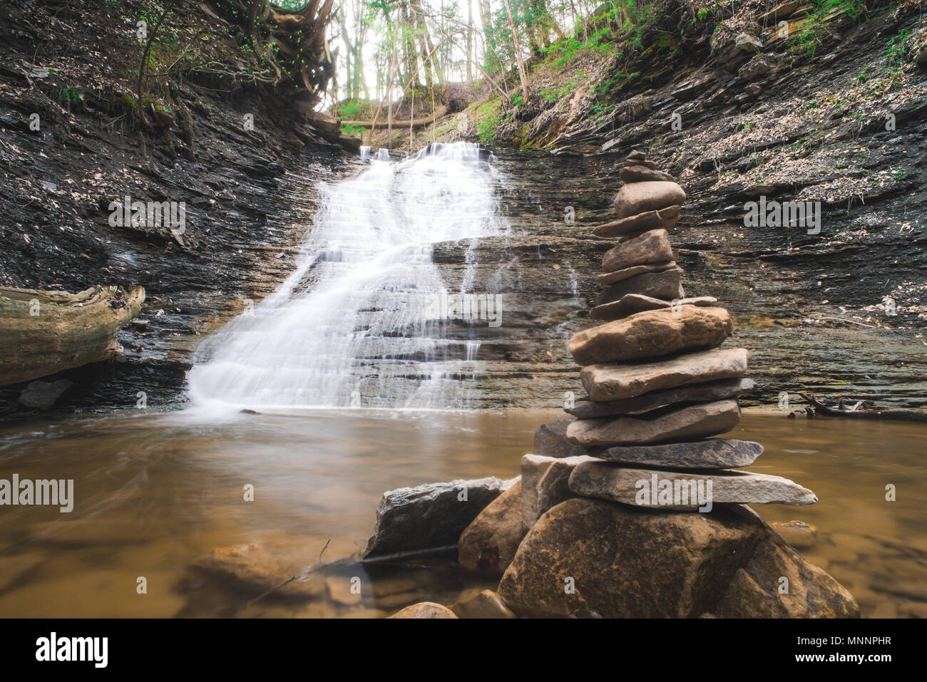 Wasserfall in der Cuyahoga Valley National Park Stockfoto