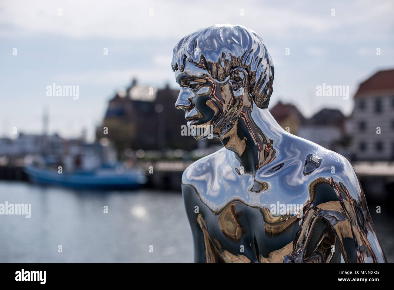 Skulptur HAN in Helsingor, Dänemark Stockfoto
