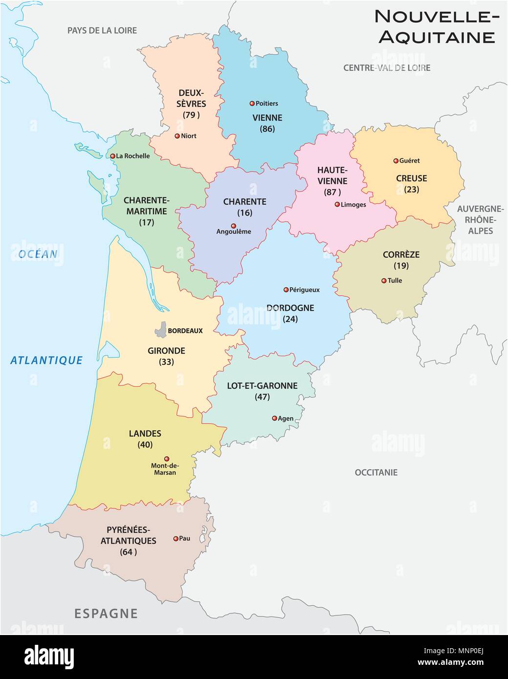 Spain Map Vector Stockfotos und -bilder Kaufen - Alamy