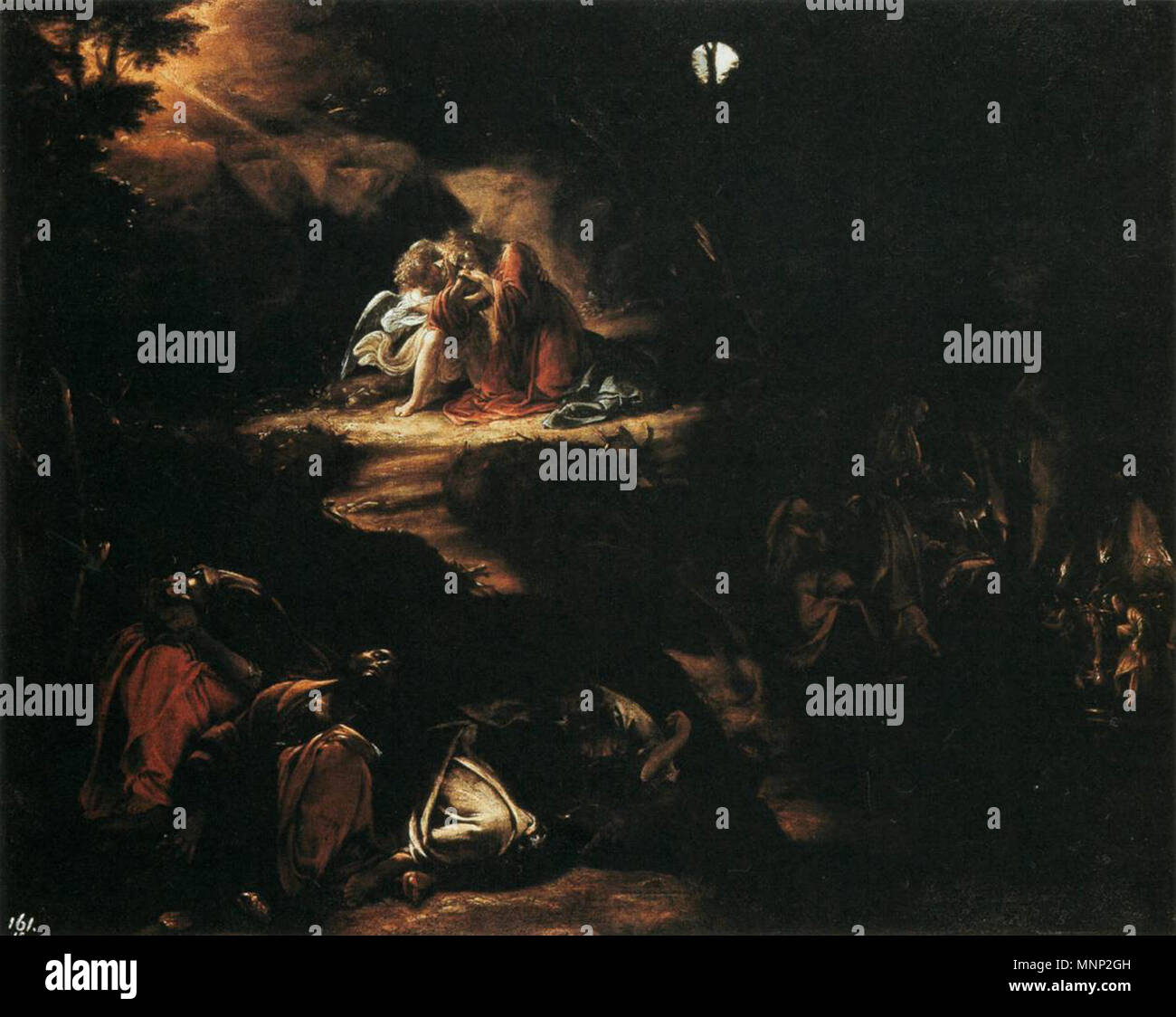 Christus im Garten Gethsemane circa 1610. 945 Orazio Borgianni - Christus im Garten Gethsemane - WGA 02469 Stockfoto