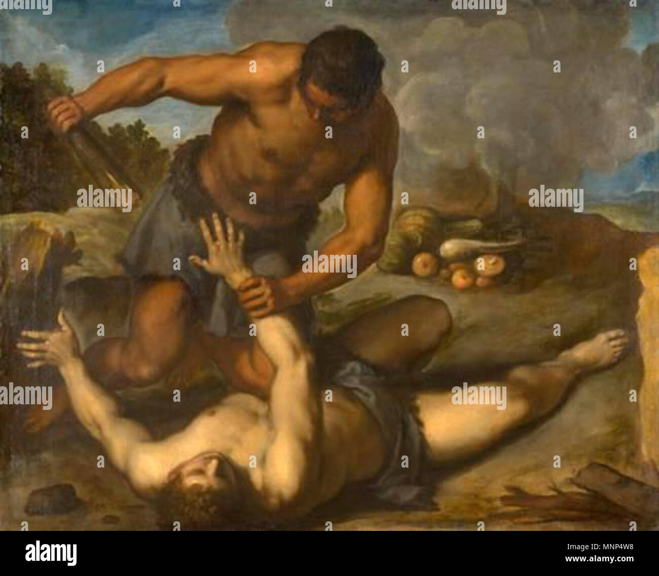 Kain tötet Abel ca. 1603. 955 Palma il Giovane005 Stockfoto
