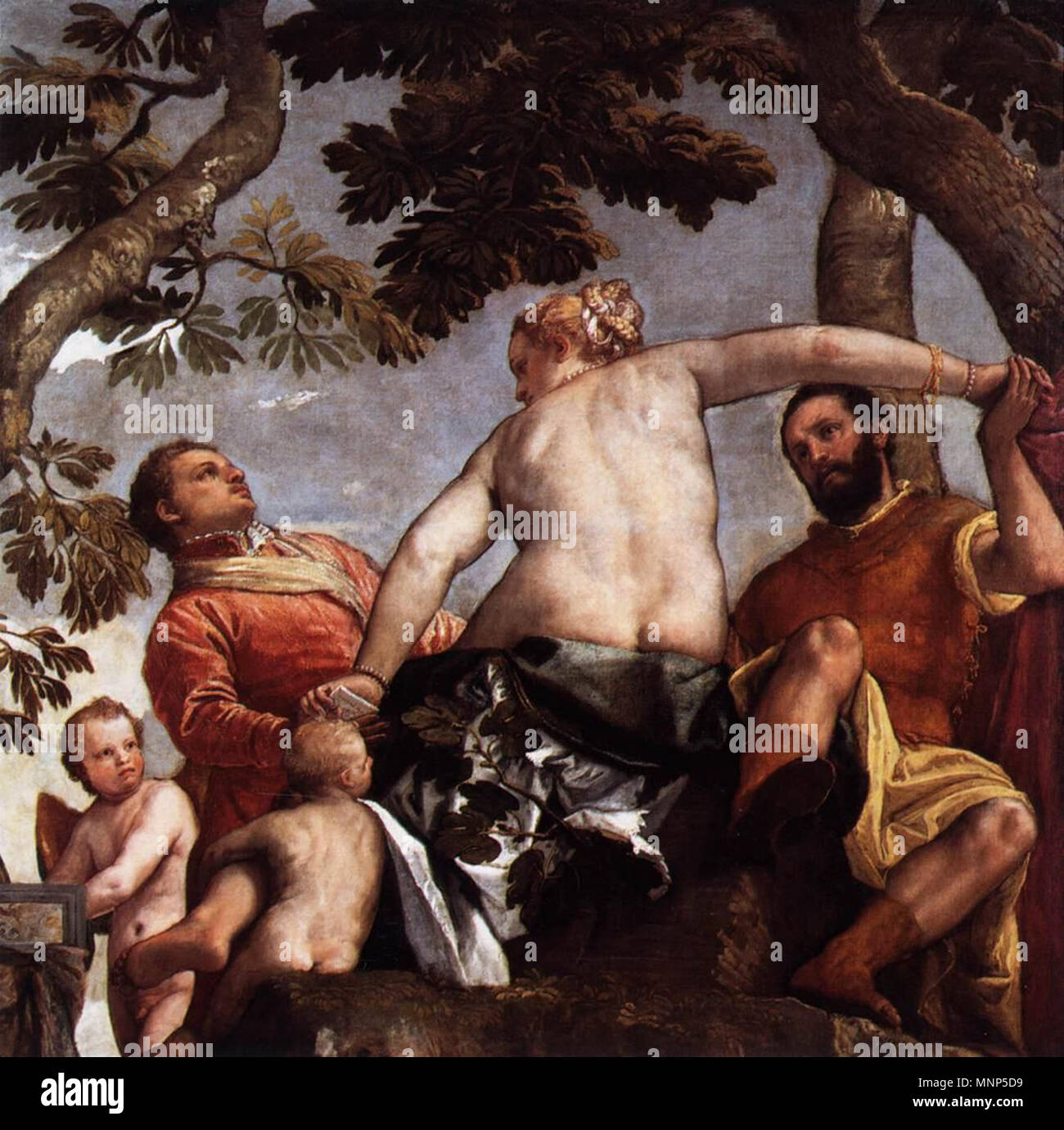 Englisch: Allegorie der Liebe, ICH: Untreue circa 1575. 958 Paolo Veronese - Allegorie der Liebe, ICH - Untreue - WGA 24958 Stockfoto