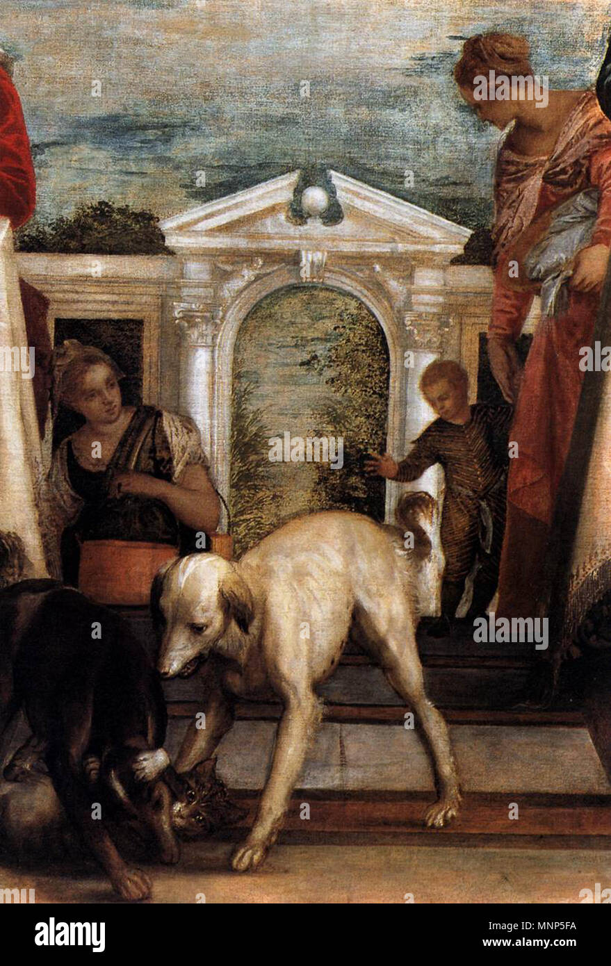 Fest in das Haus des Simon (Detail) zwischen 1567 und 1570. 958 Paolo Veronese - Fest in das Haus des Simon (Detail) - WGA 24871 Stockfoto