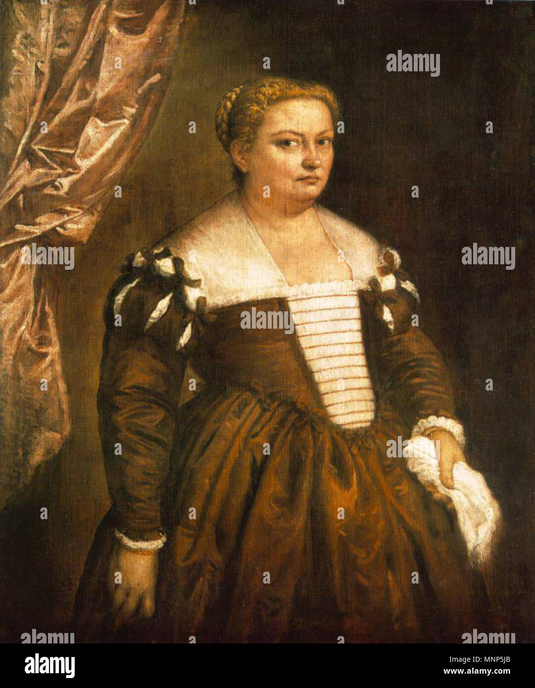 Porträt eines Venezianischen Frau, die zweite Hälfte des 16. Jahrhunderts. 958 Paolo Veronese - Porträt eines Venezianischen Frau - WGA 24984 Stockfoto