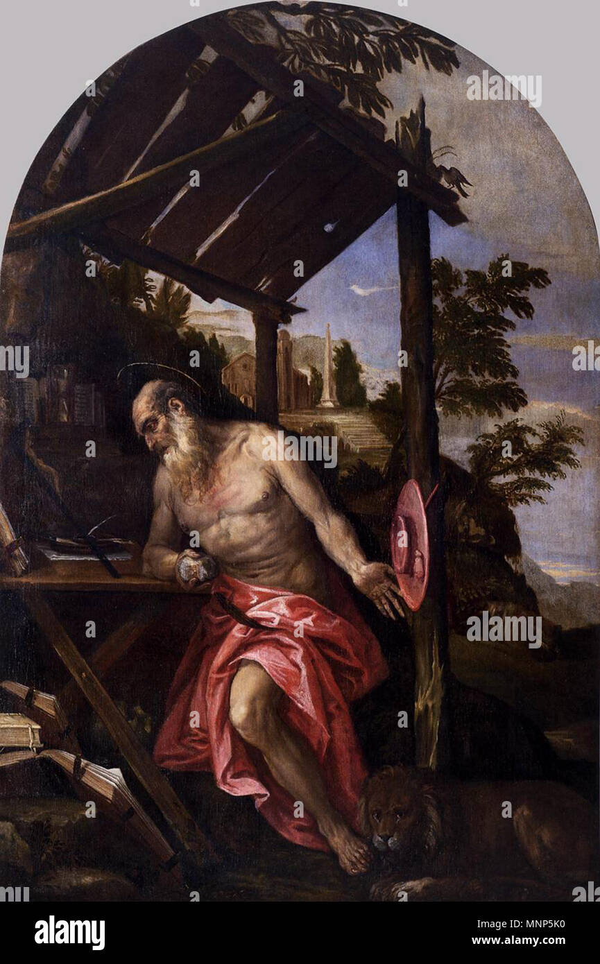 Der hl. Hieronymus ca. 1580. 958 Paolo Veronese - Hl. Hieronymus - WGA 24840 Stockfoto