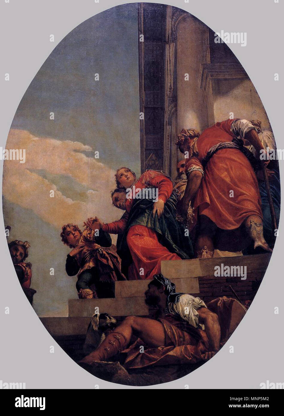 Die Vertreibung der Wasti 1556. 958 Paolo Veronese - die Vertreibung der wasti-WGA 24786 Stockfoto