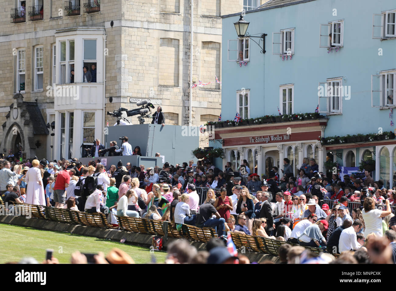 Windsor, UK, 19. Mai 2018. königliche Hochzeit 19. Mai 2018 Prinz Harry und Meghan Markle, Windsor Castle nach der Zeremonie Stockfoto