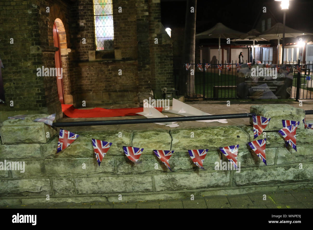 Sydney, Australien. 20. Mai 2018. Kirche, der von der Bridge, 5/7-9 Broughton St, Kirribilli hosted eine königliche Hochzeit Feier der Hochzeit von Prinz Harry und Meghan Markle zu feiern. Credit: Richard Milnes/Almy leben Nachrichten Stockfoto