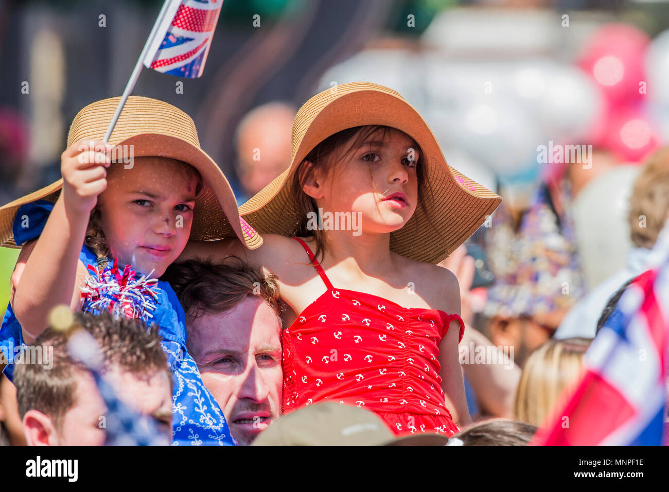 Die königliche Hochzeit des Prinzen Henry (Harry) von Wales und Frau Meghan Markle in Windsor. Sie werden den Herzog und die Herzogin von Sussex. Stockfoto