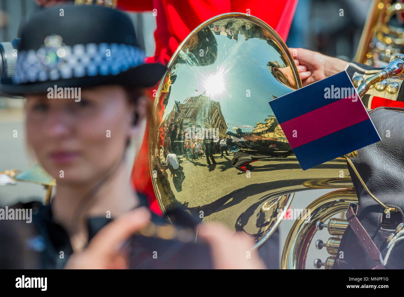 Die königliche Hochzeit des Prinzen Henry (Harry) von Wales und Frau Meghan Markle in Windsor. Sie werden den Herzog und die Herzogin von Sussex. Stockfoto