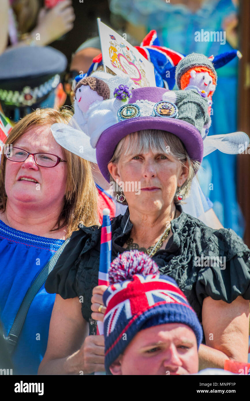 Die königliche Hochzeit des Prinzen Henry (Harry) von Wales und Frau Meghan Markle in Windsor. Sie werden den Herzog und die Herzogin von Sussex. Stockfoto