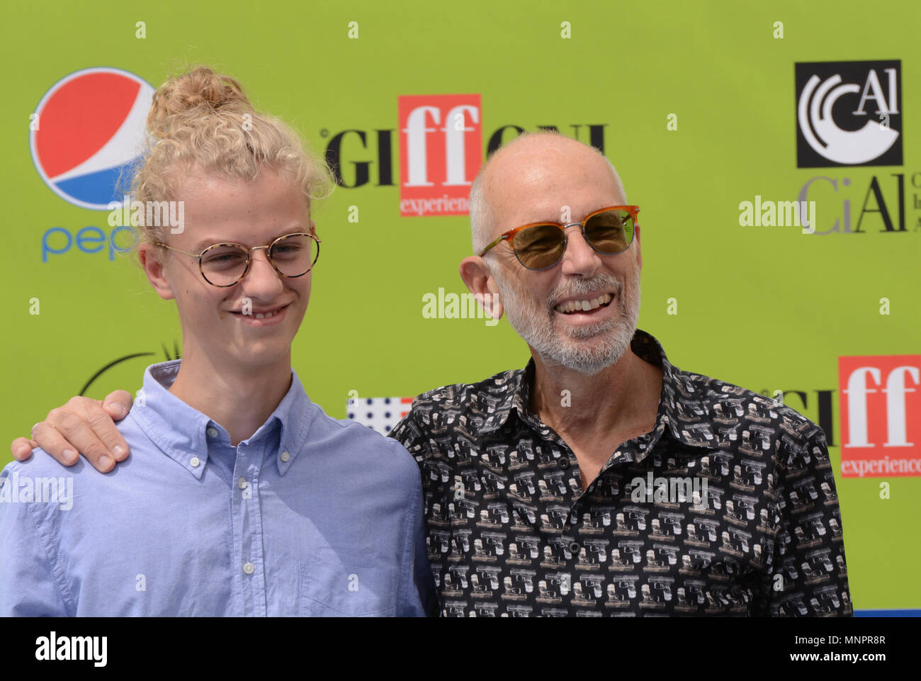 Giffoni Valle Piana, Sa, Italien - 21. Juli 2017: Gabriele Salvatores und Ludovico Girardello in Giffoni Film Festival 2017 - Am 21. Juli 2017 in Giff Stockfoto