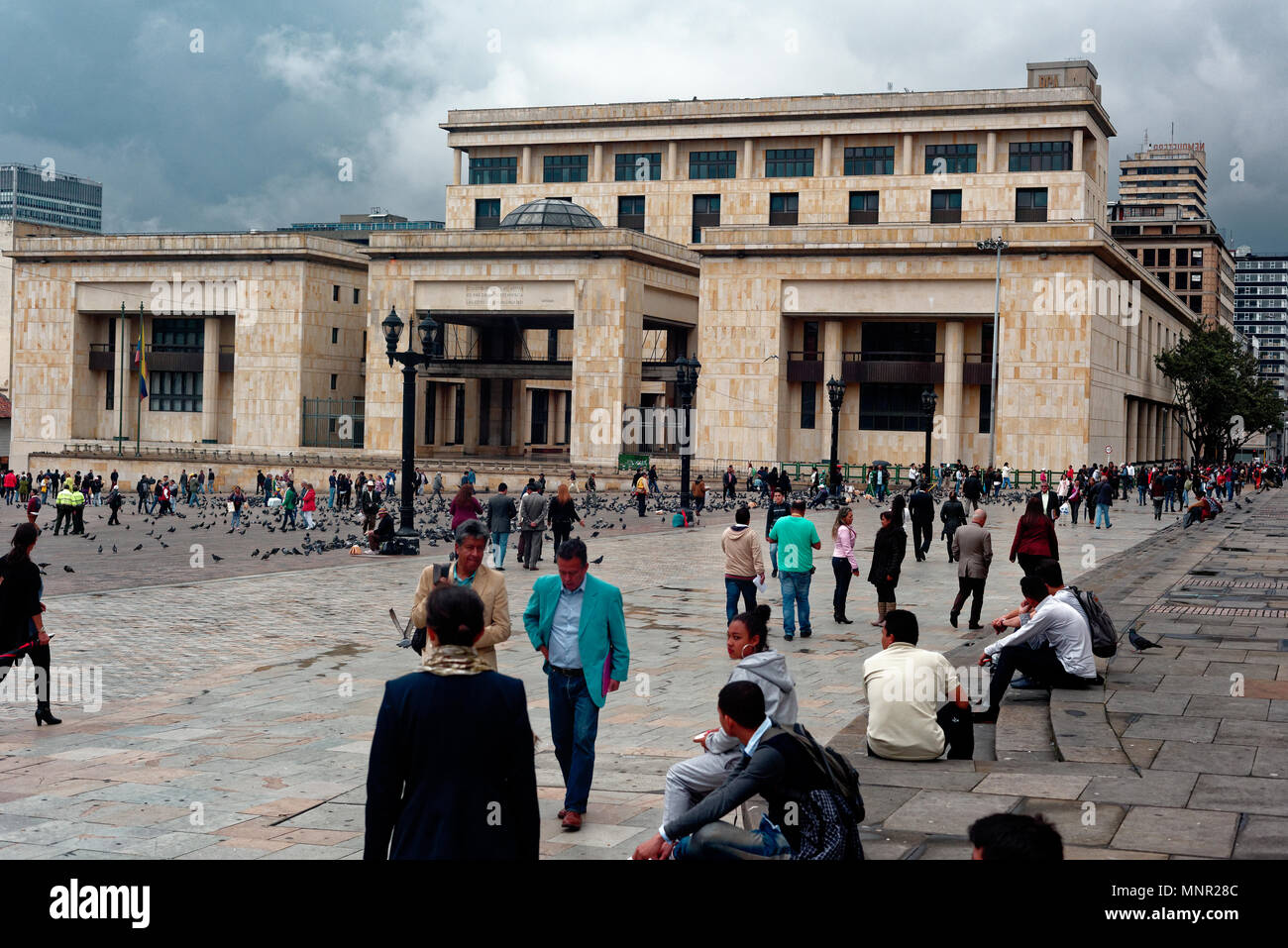 Die umgebauten Palast der Justiz in Bolivar Square, Plaza Bolivar, Bogota, Kolumbien Stockfoto