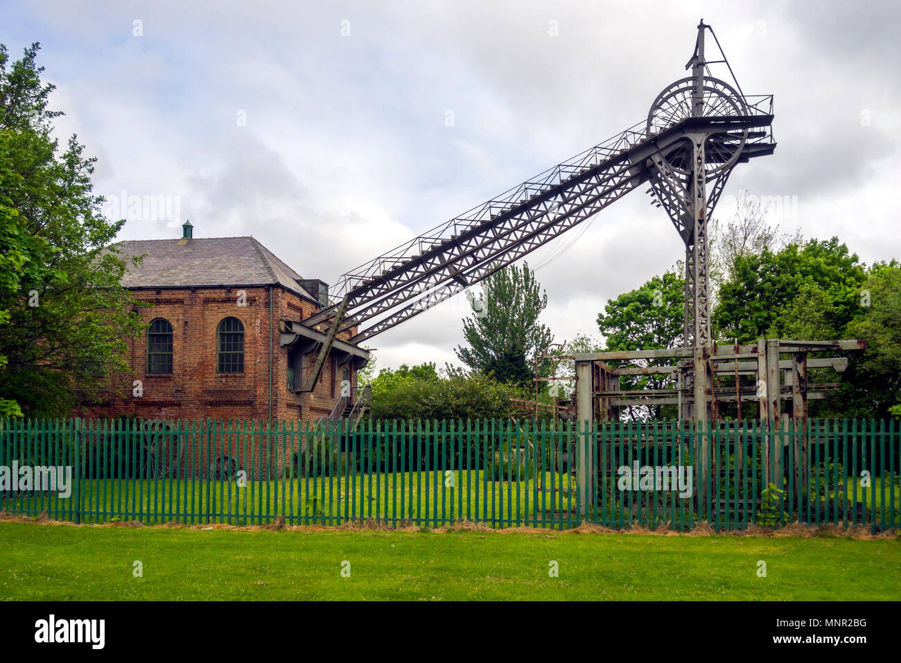 Externe Ansicht des 'F Grube' Museum für Bergbau in Washington, Tyne und England tragen Stockfoto