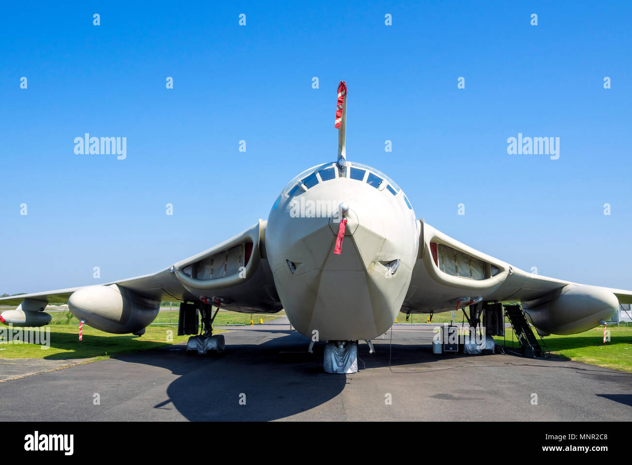 Handley Page Victor K2 Tanker kalten Krieg nukleare Bomber jetzt auftanken Tankschiff auf dem Display an der Yorkshire Air Museum, Elvington York GROSSBRITANNIEN Stockfoto