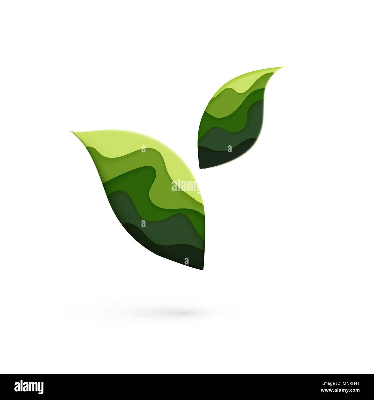 Ökosystem logo Konzept. Ökologie und die Pflege über die Natur. Vector Illustration Stock Vektor