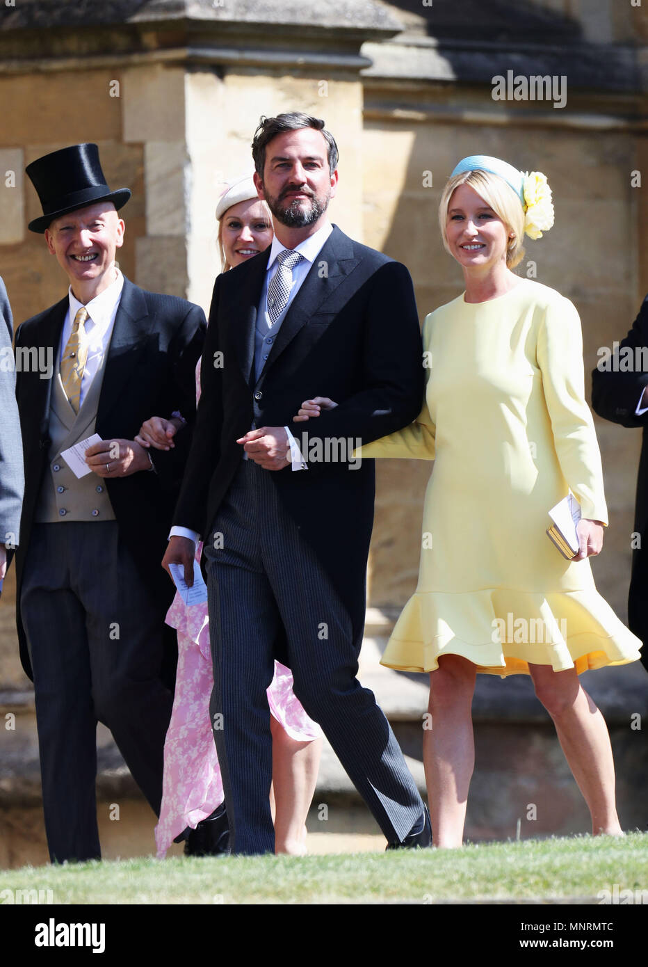 Markus Anderson (Mitte) und Izzy kann in der St. George's Chapel auf Schloss Windsor kommen für die Hochzeit von Meghan Markle und Prinz Harry. Stockfoto