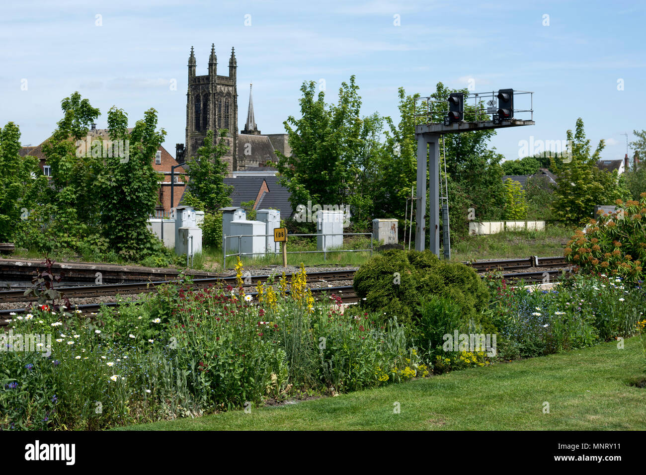 Der Garten in Leamington Spa, Warwickshire, England, Großbritannien Stockfoto