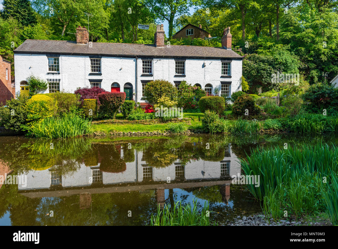 Lymm. Cheshire. North West England. Hütten Stockfoto