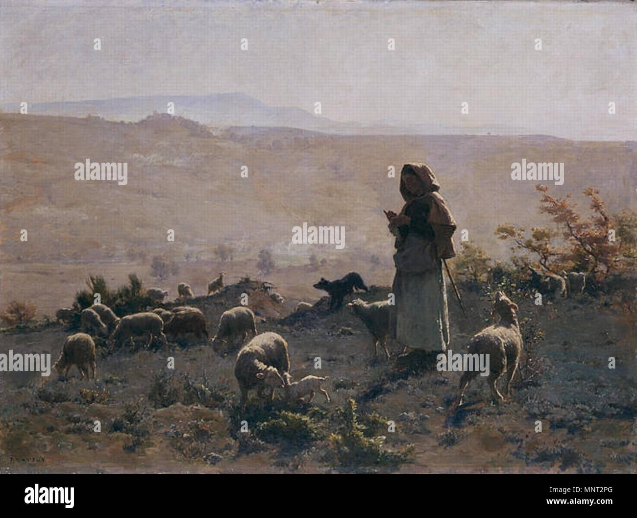 966 Paul Vayson Musée de Grenoble Gardeuse de Moutons Stockfoto