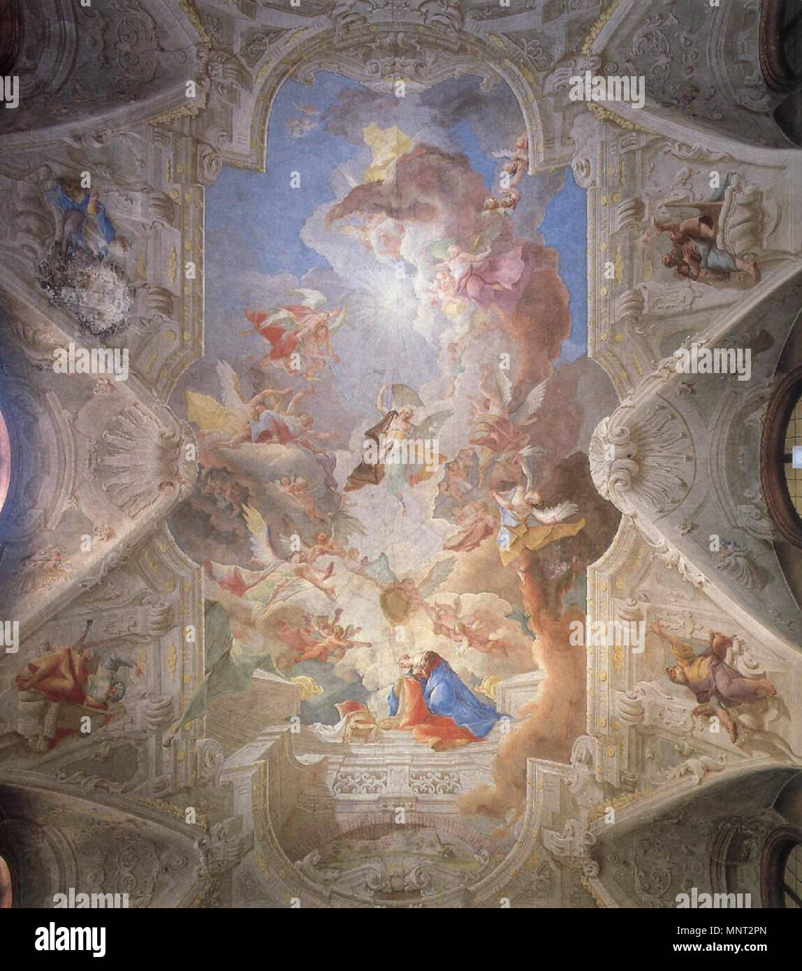 Die Verkündigung und die vier Propheten 1747. 966 Paul Troger - Die Verkündigung und die vier Propheten - WGA 23070 Stockfoto