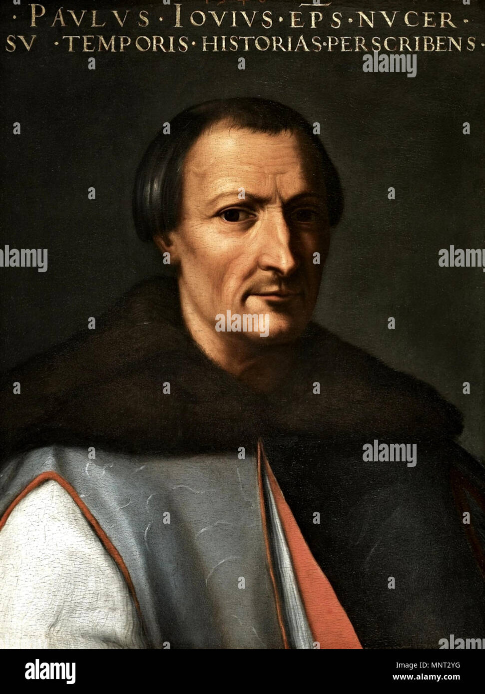 . Italiano: Paolo Giovio. zwischen 1552 und 1568. Cristofano dell'Altissimo (1525 - 1605) italienischer Maler Geburtsdatum / Tod 1525 21. September 1605 Ort der Geburt / Tod Florenz Florenz Arbeitsort Florenz Befehlsgewalt: Q 5186477 VIAF: 77455965 ISNI: 0000 0000 8060 5835 ULAN: 500008488 WGA: ALTISSIMO, Cristofano dell'GND: 131756966 967 Paulus Iovius-Serie Gioviana Beschreibung Stockfoto