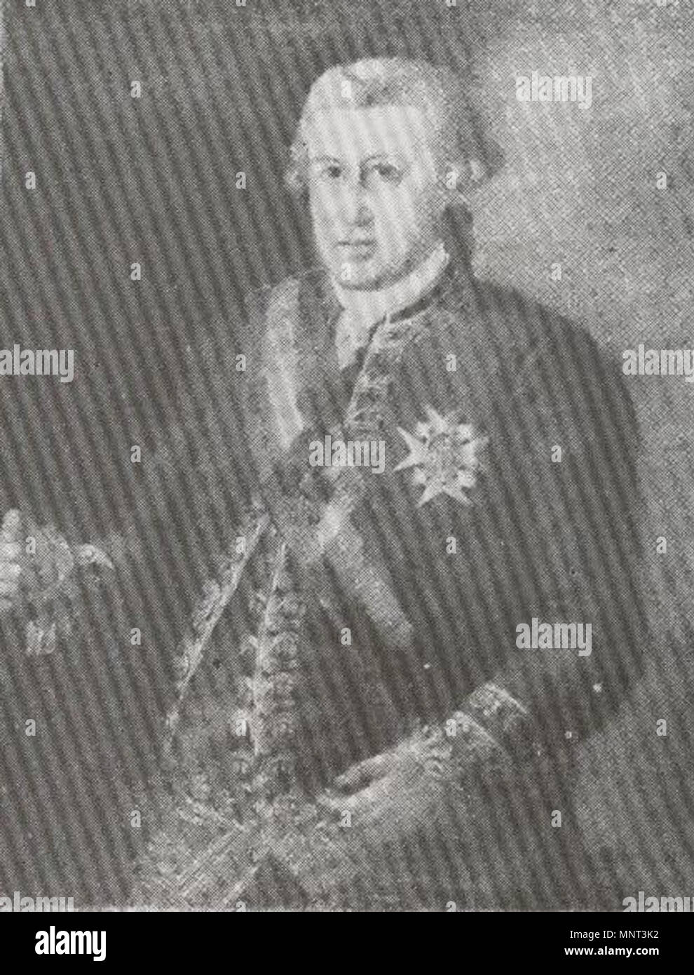 . Portrait von Pedro Pablo Abarca de Bolea, 10. Anzahl der Aranda (1718-1798). 18. 970 Pedro de Aranda Stockfoto