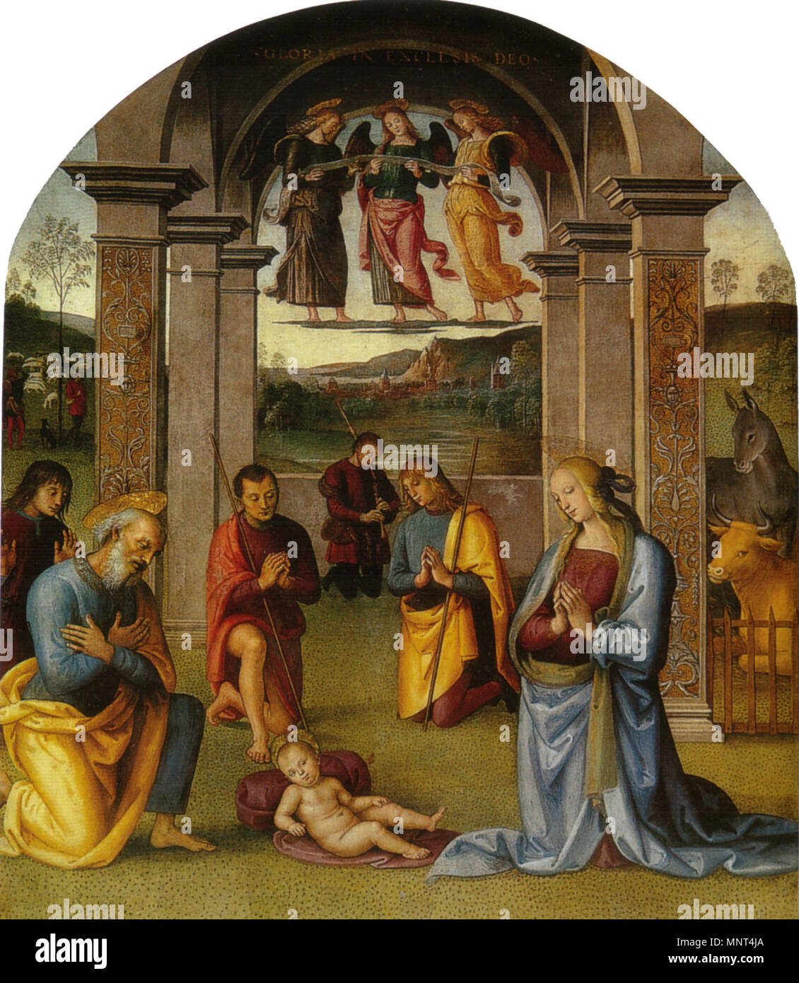 974 Perugino, natività, Collegio del Cambio Stockfoto
