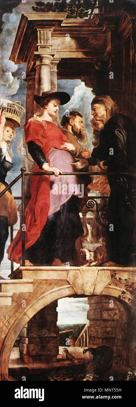 Abstieg vom Kreuz (linker Flügel) zwischen 1612 und 1614. 976 Peter Paul Rubens - Abstieg vom Kreuz (linker Flügel) - WGA 20214 Stockfoto