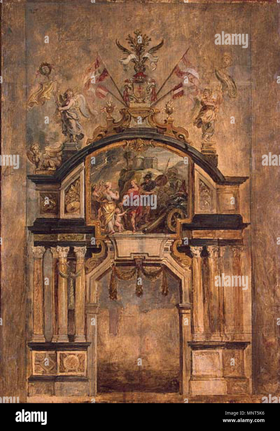 . Englisch: Bogen des Herkules. 1634, Öl auf Leinwand. 103 × 72 cm (40.5 x 28.3 in.). St. Petersburg, Eremitage. 1634. Peter Paul Rubens (1577 - 1640) Alternative Namen: Rubens, Pierre Paul Rubens, Pieter Paul Rubens, Sir Peter Paul Rubens Beschreibung flämischen Maler, Bildhauer, Zeichner und Grafiker Geburtsdatum / Tod 28. Juni 1577 30. Mai 1640 Ort der Geburt / Todes siegen Antwerpen Standort Antwerpen (1589-1600), Mantua (9. Mai 1600-1608), Spanien (1603), Antwerpen (1608-1640), den Niederlanden (1612), Paris (23. Mai 1623-29. Juni 1623, vom 4. Februar 1625-9 Juni 1625), Calais (November Stockfoto