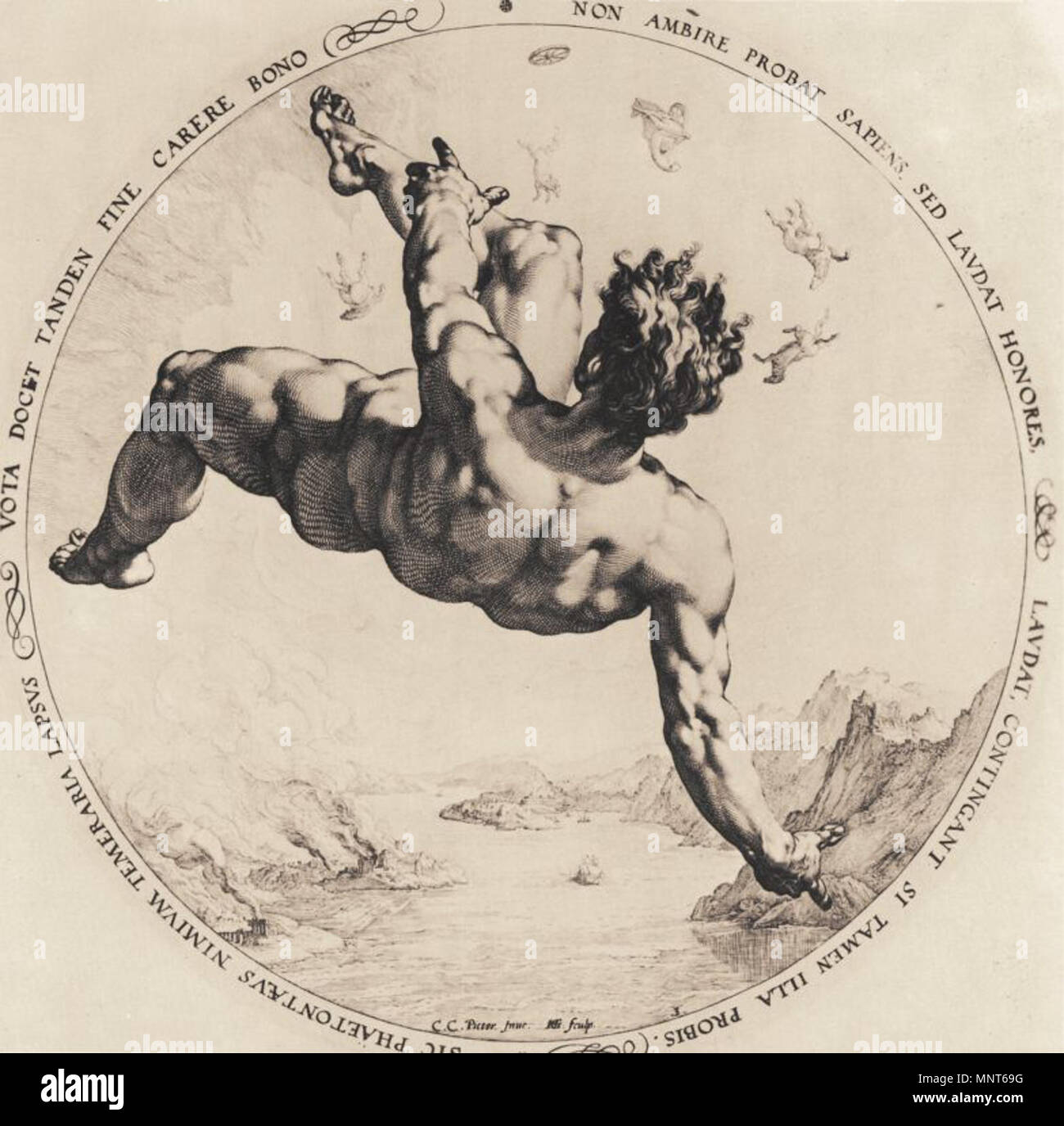 Der Fall des Phaëton setzt 1588. Hendrik Goltzius (1558 - 1617) Alternative Namen Hendrick Goltius, Hendrick Goltz, Hendrick Golzius, Hendrick van Bracht, Hendricus Goltzius, Henricus, Hendrick Goltzius Gols Gols, Hendrik Hendrik Goltz, Hendrik, Henrik Goltius Golzius Beschreibung niederländische Grafiker, Maler, Zeichner und Verleger Geburtsdatum / Tod Februar 1558 1. Januar 1617 Ort der Geburt / Todes Bracht, Brüggen Haarlem Arbeiten Zeitraum 1577-1617 Arbeit Standort Duisburg (1561), Haarlem (1577-1590), Italien (1590-1591), Haarlem (August 1591-1617) Kontrolle: Q 165367 VIAF: 197373 Stockfoto