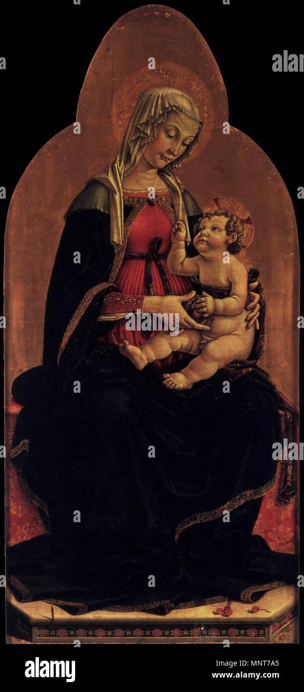 Madonna und Kind 1481. 985 Piermatteo d'Amelia, Madonna col Bambino Stockfoto