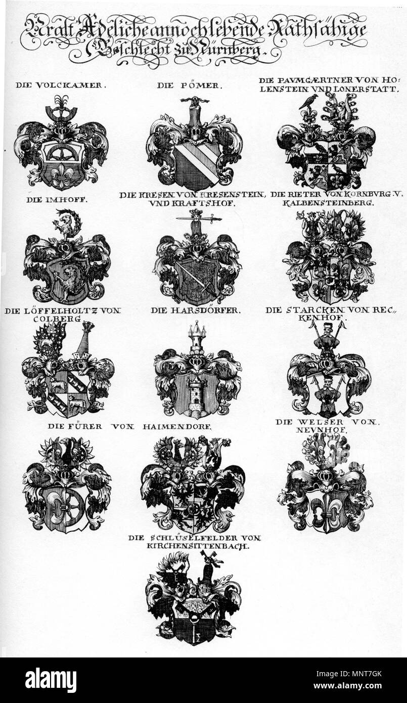 1117 Siebmacher 022 - 1703-Patrizier Nürnberg Stockfoto