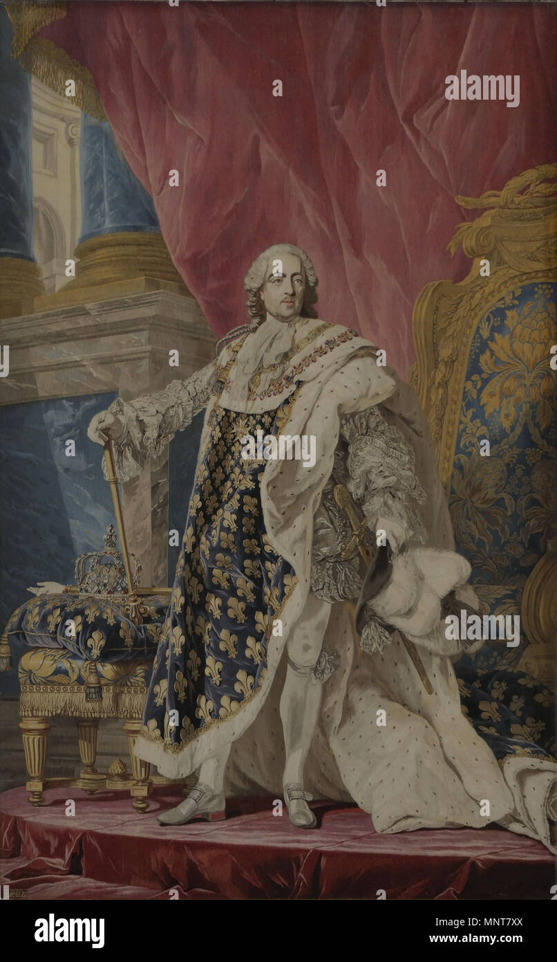 987 Pierre François Cozette - Porträt de Louis XV en Kostüm Royal - Google Kunst Projekt Stockfoto