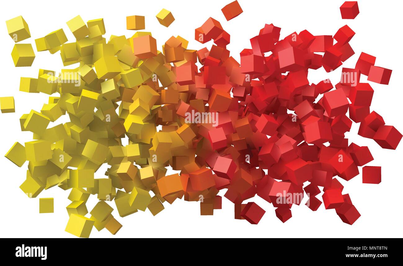 Abstrakte Design mit bunten Würfel. Stock Vektor