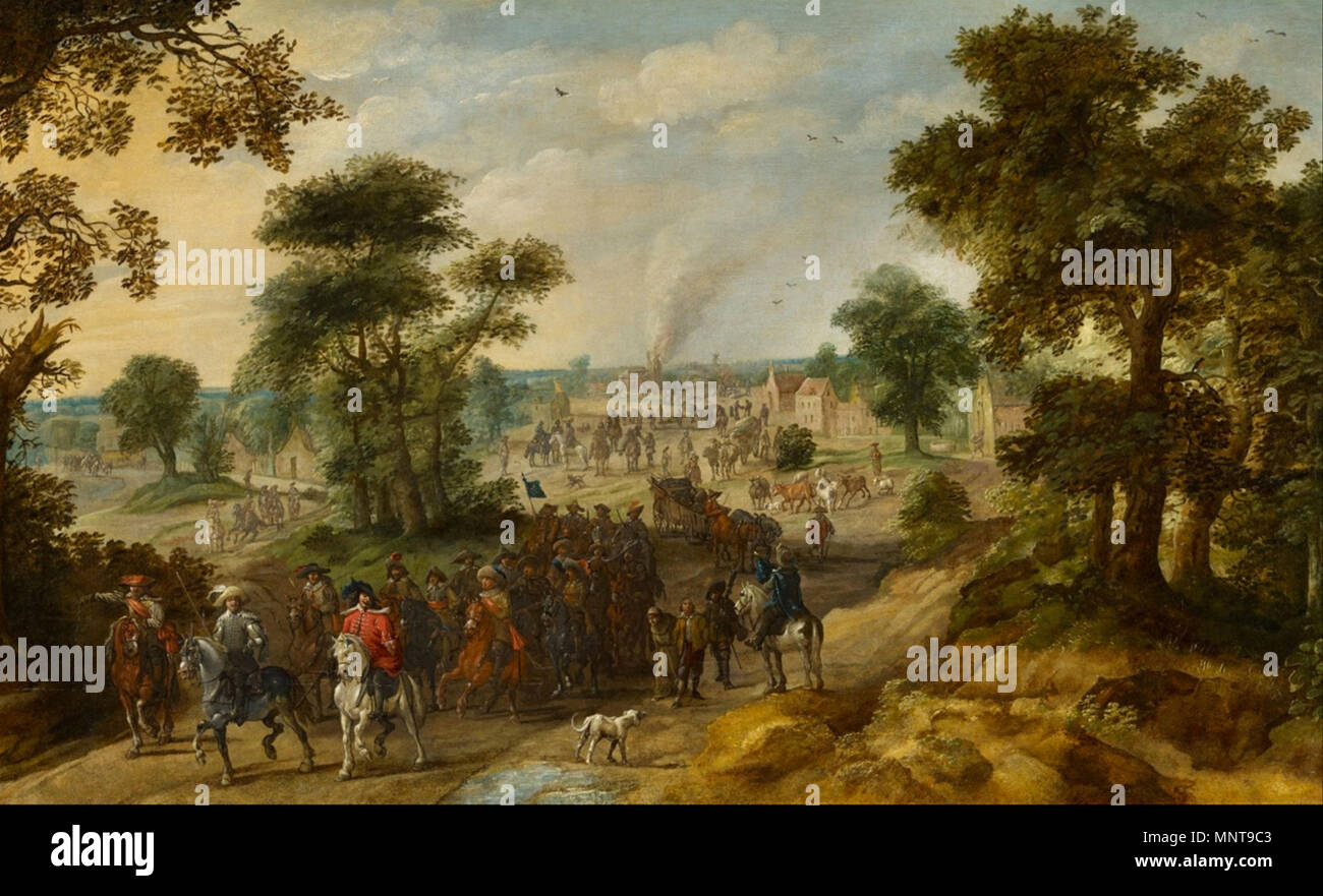 Englisch: aus dem Dreißigjährigen Krieg Szene zwischen 1625 und 1654. 993 Pieter Meulener-Szene aus dem Dreißigjährigen Krieg Stockfoto