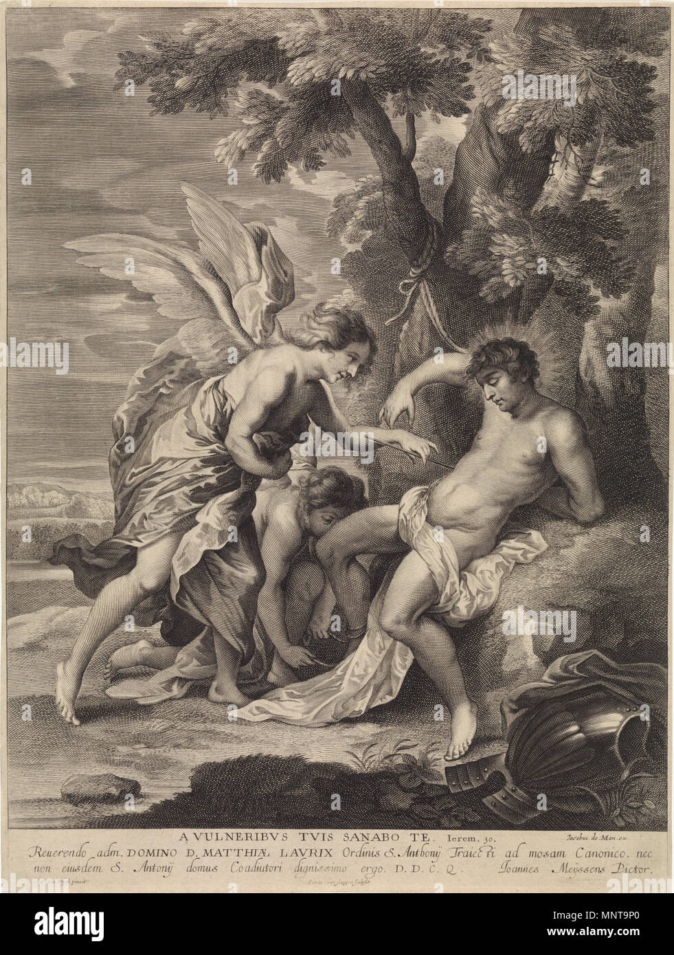 Englisch: St Sebastian zwischen 1676 und 1719. 994 Pieter van Schuppen - St. Sebastian Stockfoto