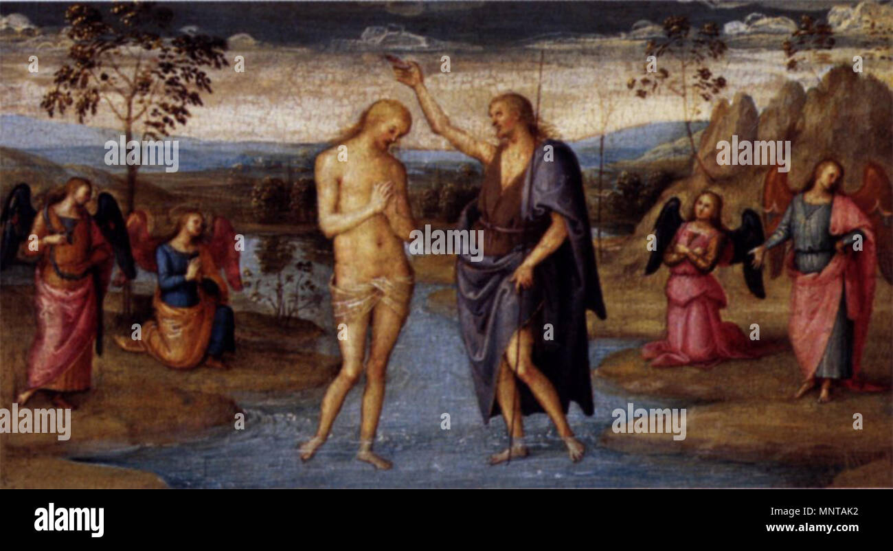 Battesimo di Cristo zwischen 1506 und 1507. 997 Pietro Perugino Cat 73b Stockfoto