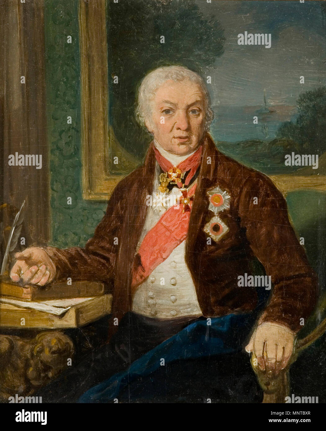 Ïîðòðåò Äìèòðèÿ Ïðîêîôüåâè÷à Òðîùèíñêîãî. Dmitry Troschinsky. 18. Vladimir Borovikovsky (1757-1825) Alternative Namen Vladimir Lukič Borovikovskij, Vladímir Lukich Borovikovski, Wladimir Borowikowski Lukitsch Beschreibung russisch-ukrainischen Malers und ikonenmaler Datum der Geburt / Tod 24. Juli 1757 (im Julianischen Kalender) 6. April 1825 (im Julianischen Kalender) Ort der Geburt / Todes Krasnodon, Ukraine Saint Petersburg Standort Moskau, Sankt Petersburg Authority control: Q 262098 VIAF: 27882674 ISNI: 0000 0001 2100 202 X ULAN: 500014461 LCCN: n 80104210 WGA: BOROVIKOVSKY, Vl Stockfoto