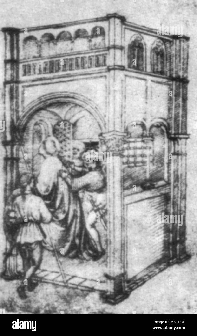 15. Jahrhundert. 1006 Pisanello, disegni, Albertina 17 r Stockfoto