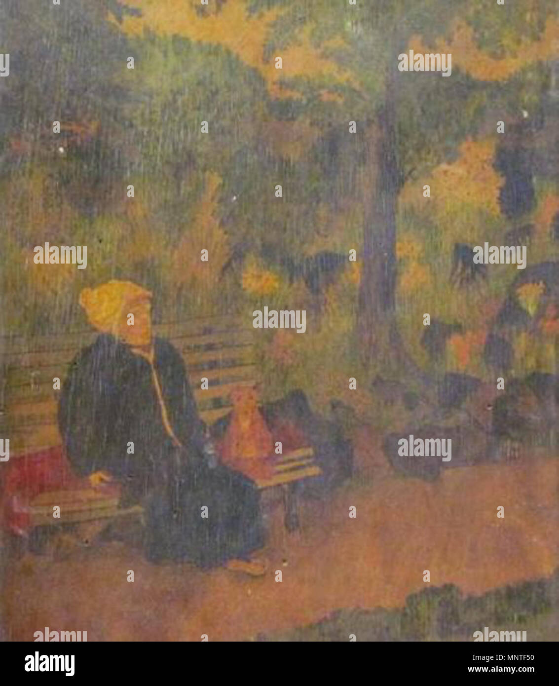 . Englisch: Bretonisch Frau im Garten. Pont-Aven Schule. 22 April 2014, 01:37:22. Pont-aven Schule 1013 Pont Aven Schule breton Frau im Garten Stockfoto